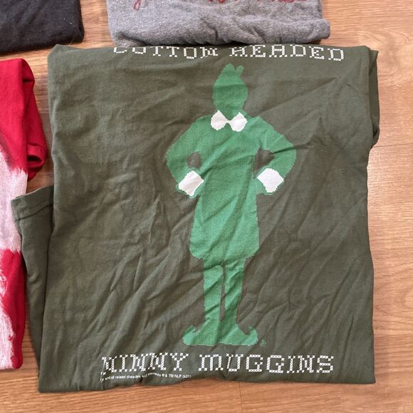 Mens Christmas Shirt LOT Size XL Lot Of 6 Tees ELF Star Wars Santa - Picture 8 of 15